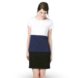 Boden Color Block Jersey Knit Dress Size 6L Preppy Luxe Casual Coastal Travel